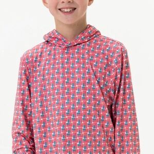 Burlebo Youth Performance Hoodie - American Flag Print - Small